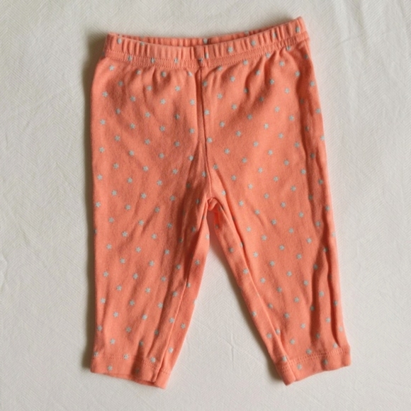 child of mine by carter's peach with star print pants 6 months baby - Picture 1 of 4